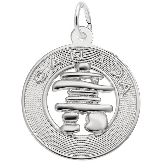 Canada Inukshuk Ring Charm - Metal - Sterling Silver