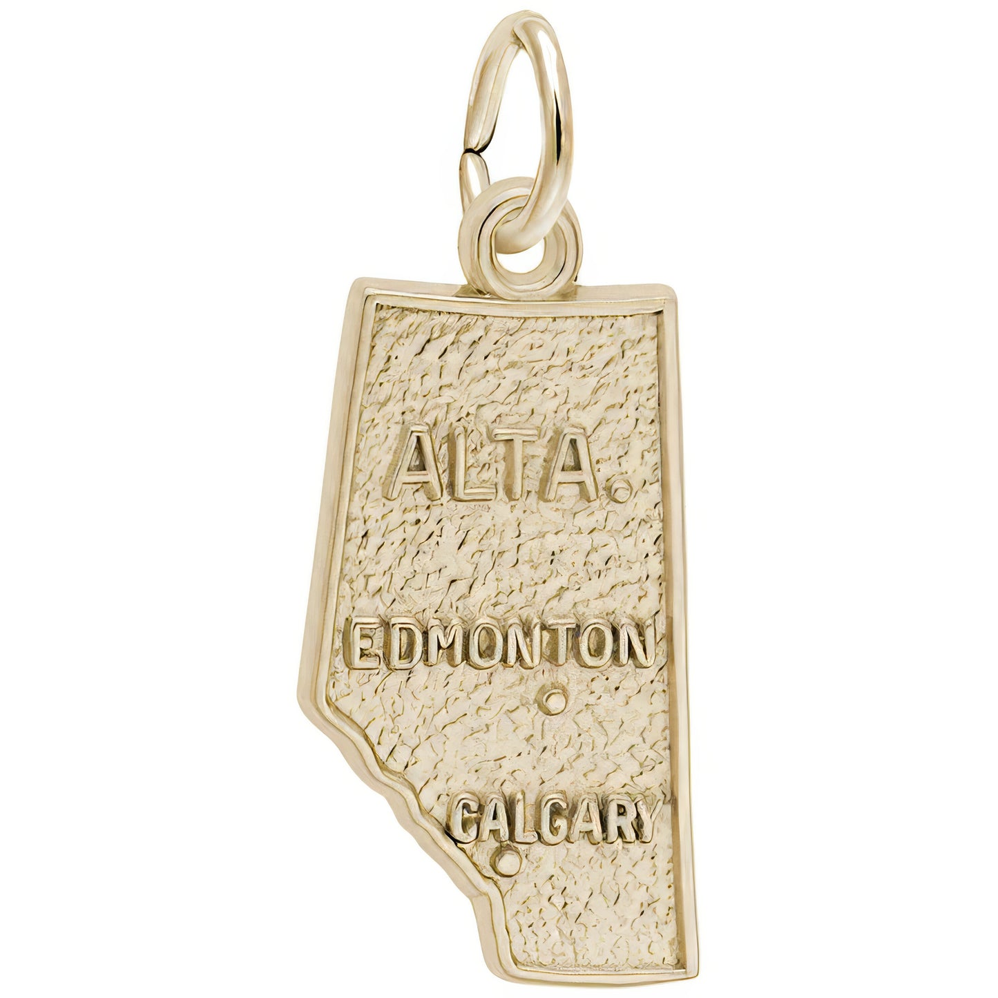 Alberta Map Charm - Metal - Sterling Silver