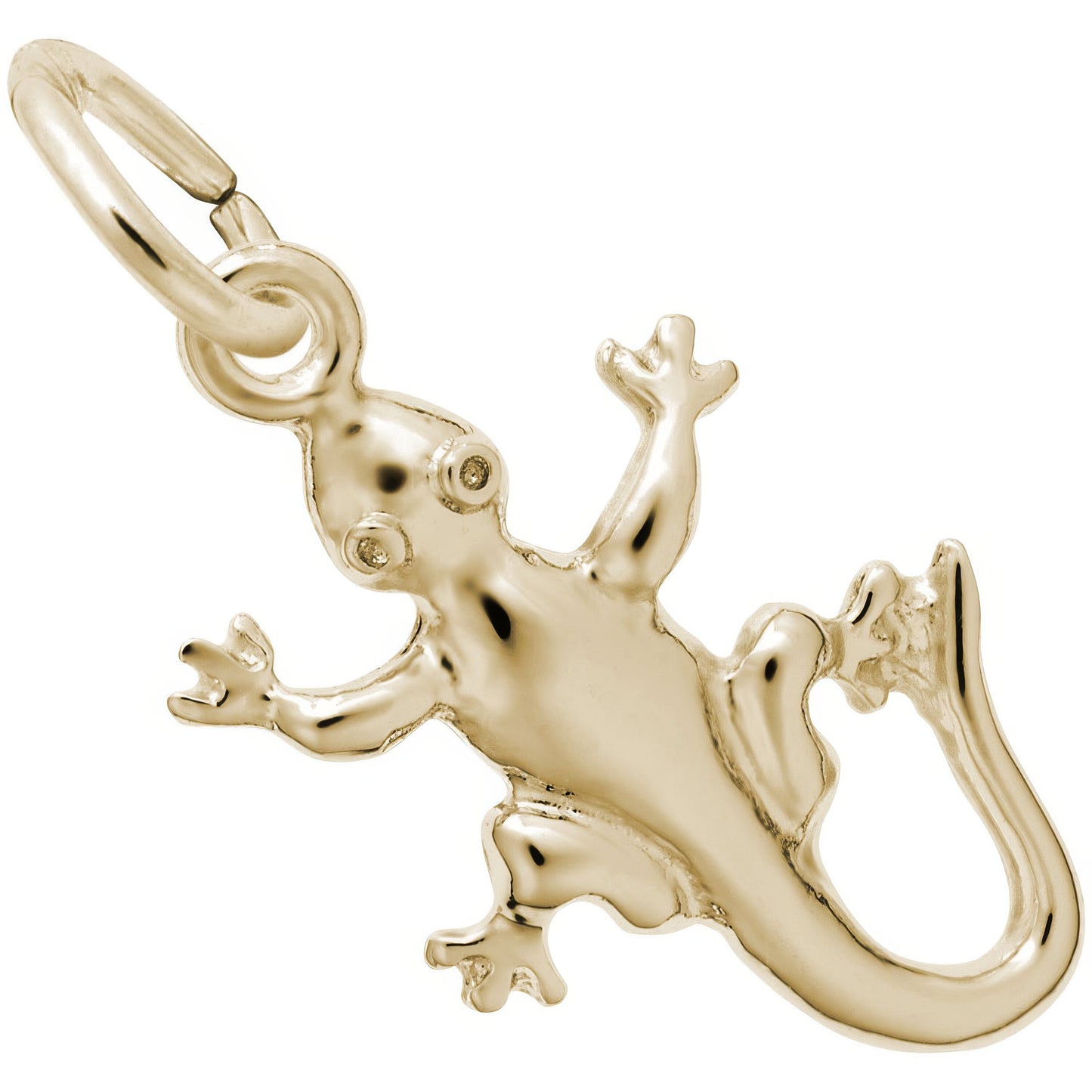 Gecko Charm - Metal - Sterling Silver