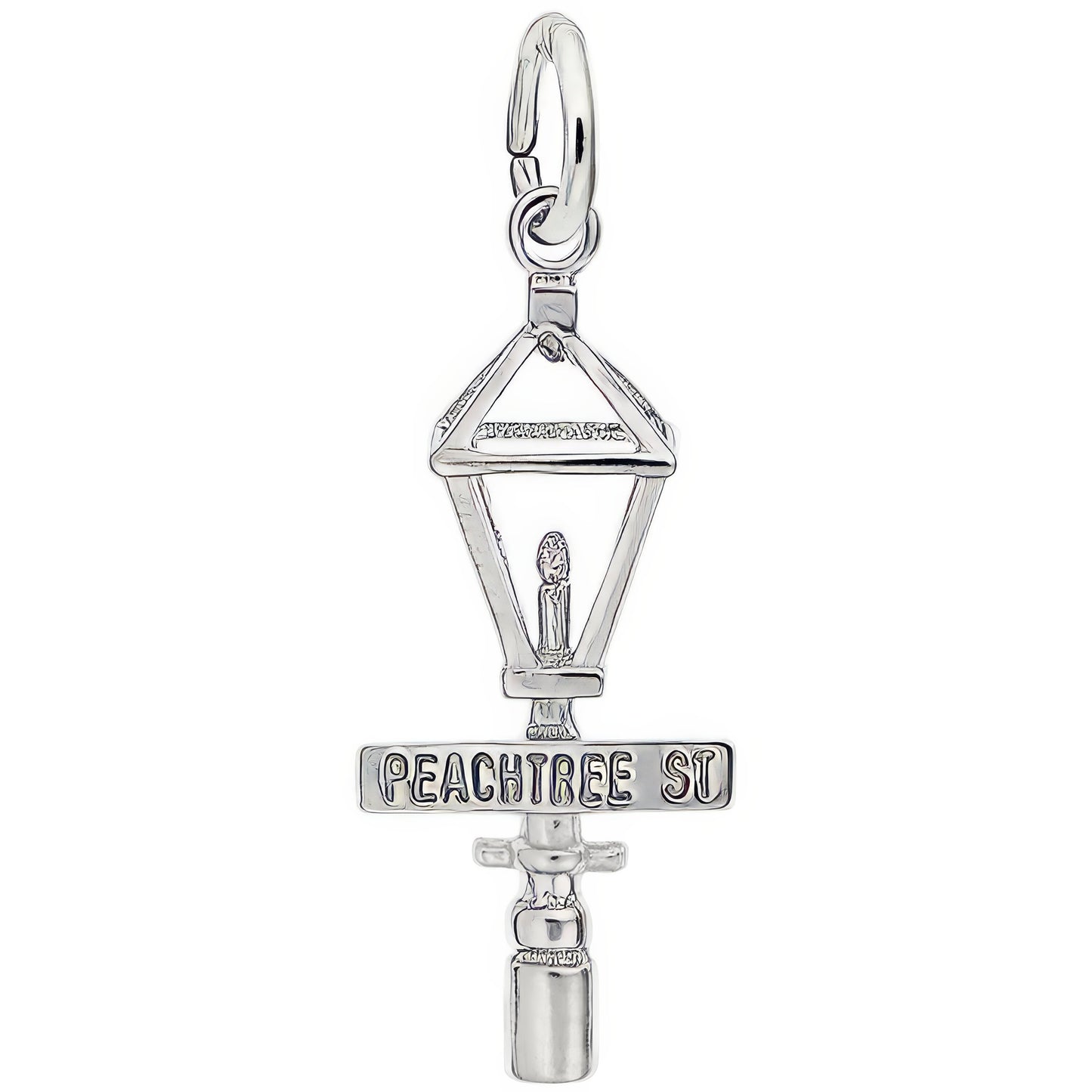 Peachtree St. Lamp Post Charm - Metal - Sterling Silver