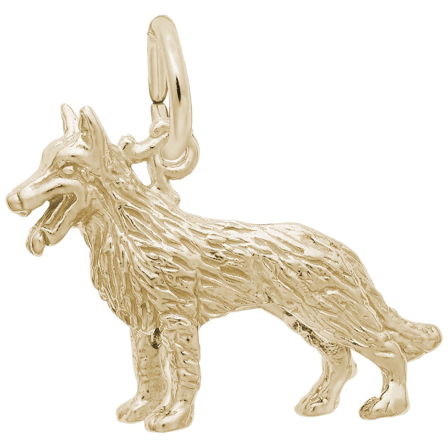 Sterling Silver German Shepherd Charm - 16mm x 21mm
