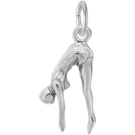 Diver Charm - Metal - Sterling Silver
