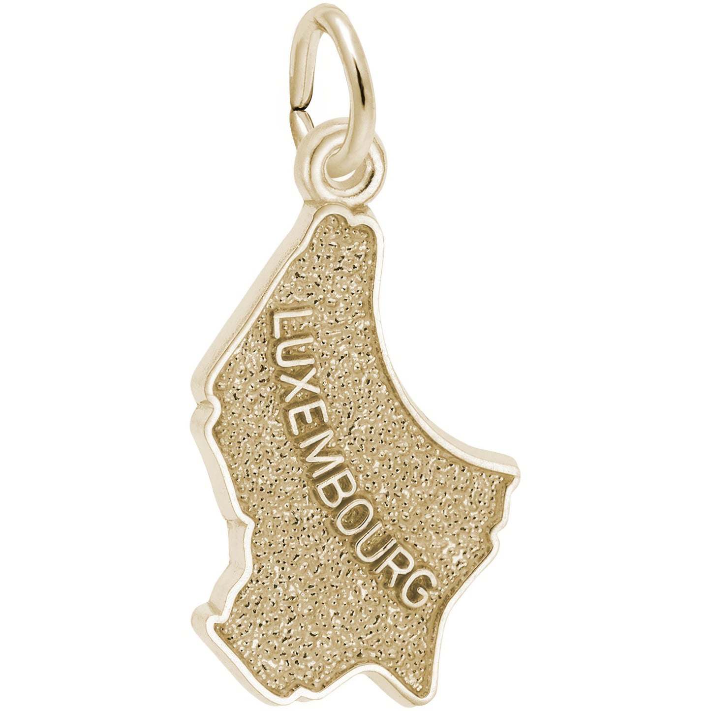 Luxembourg Map Charm - Metal - Sterling Silver