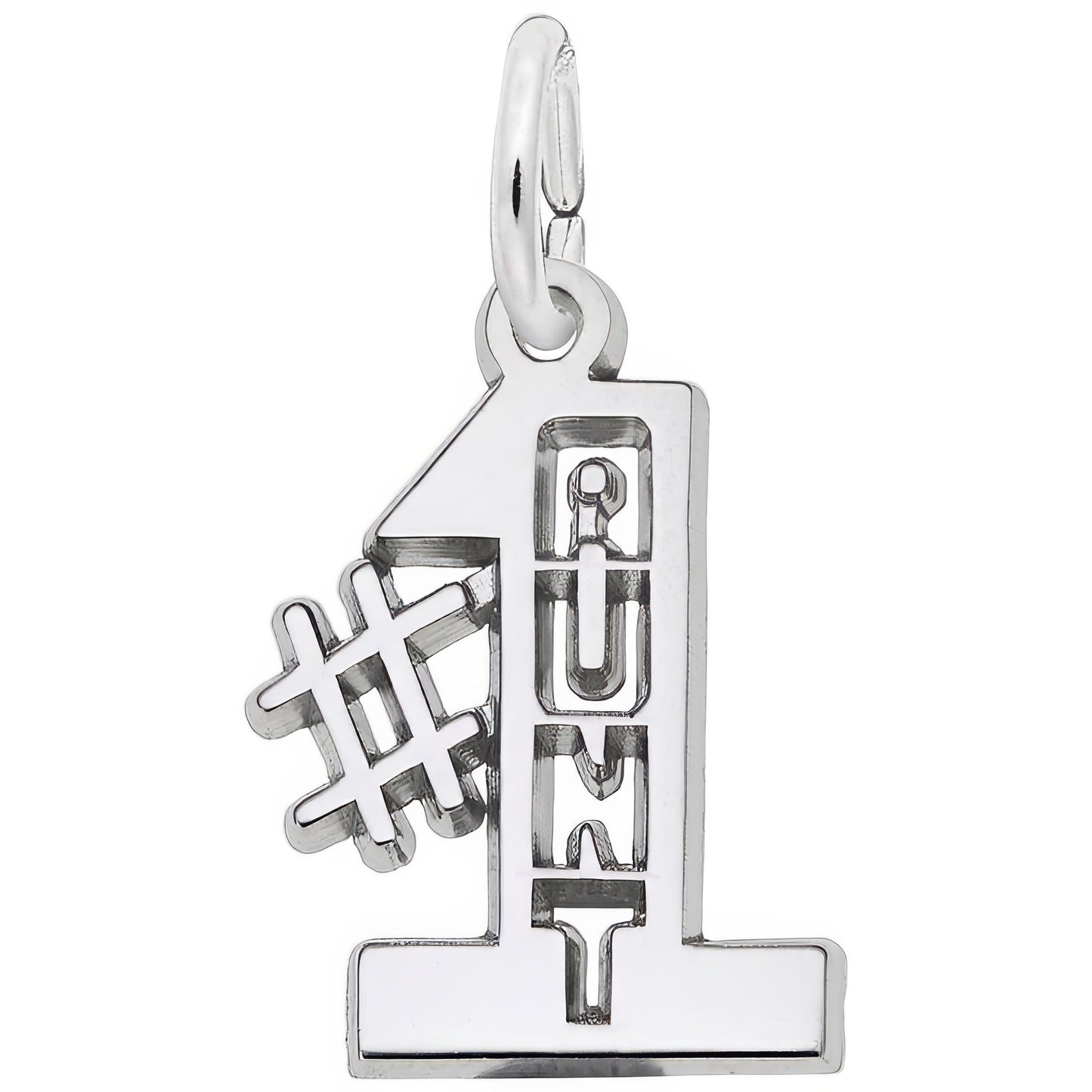 Sterling Silver #1 Aunt Charm - 15mm x 13mm