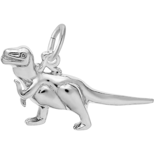 Tyrannosaurus Rex Charm - Metal - Sterling Silver