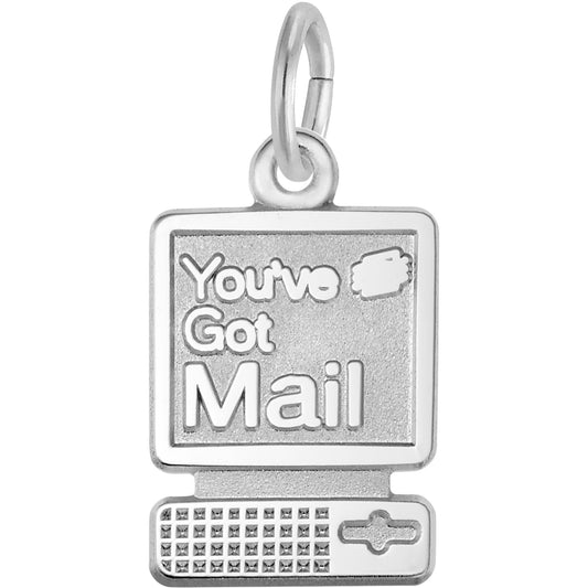 Youve Got Mail Computer Charm - Metal - Sterling Silver