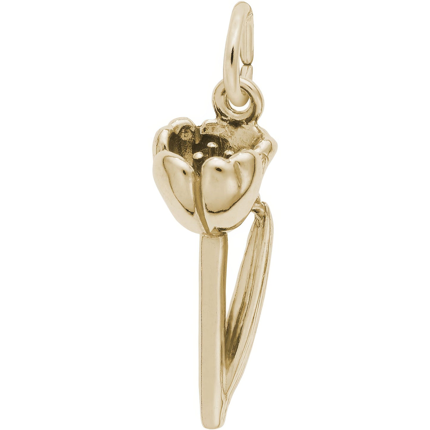 Crocus Flower Charm - Metal - Sterling Silver