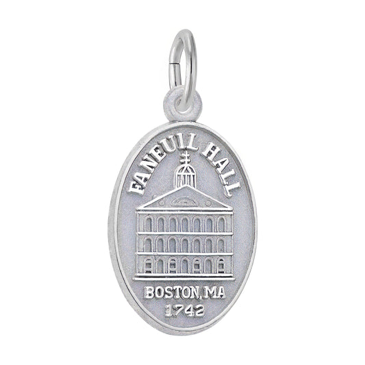 Faneuil Hall Oval Charm - Metal - Sterling Silver