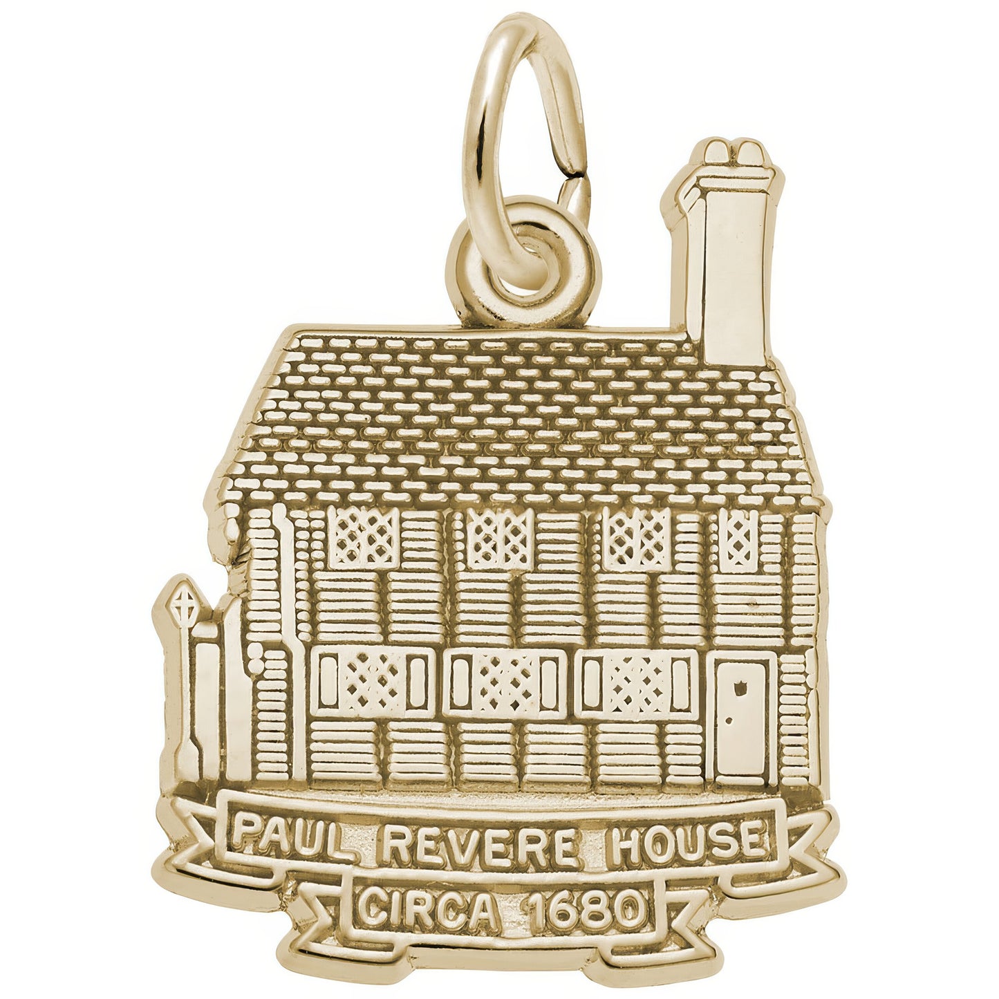 Paul Revere House Charm - Metal - Sterling Silver