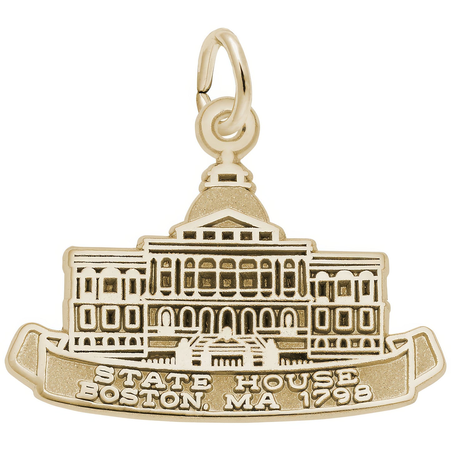 Boston State House Charm - Metal - Sterling Silver
