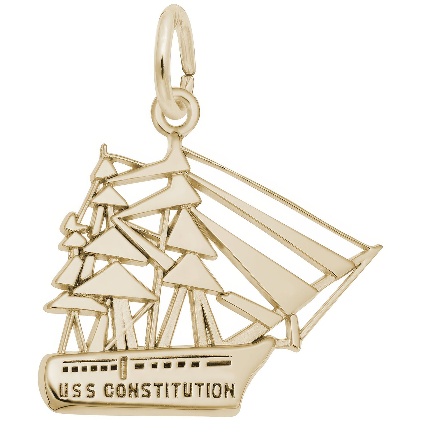 USS Constitution Charm - Metal - Sterling Silver