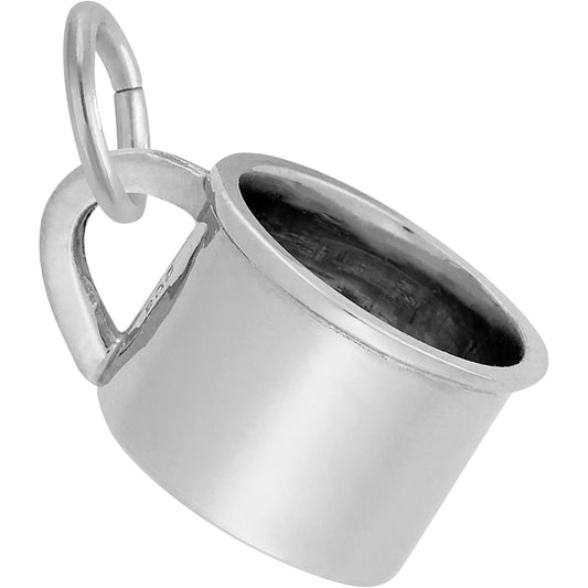 Baby Cup Charm - Metal - Sterling Silver