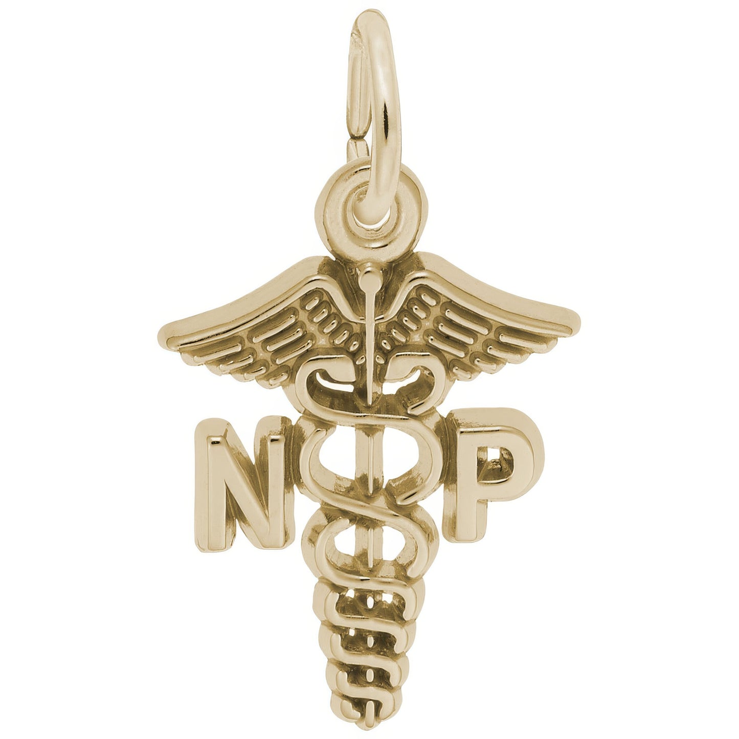 Sterling Silver Nurse Practitioner Charm - 16mm x 14mm