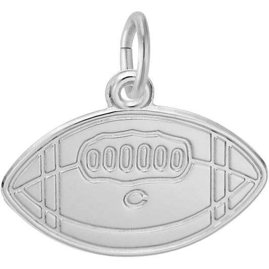 Sterling Silver College Football Charm - 13mm x 20mm
