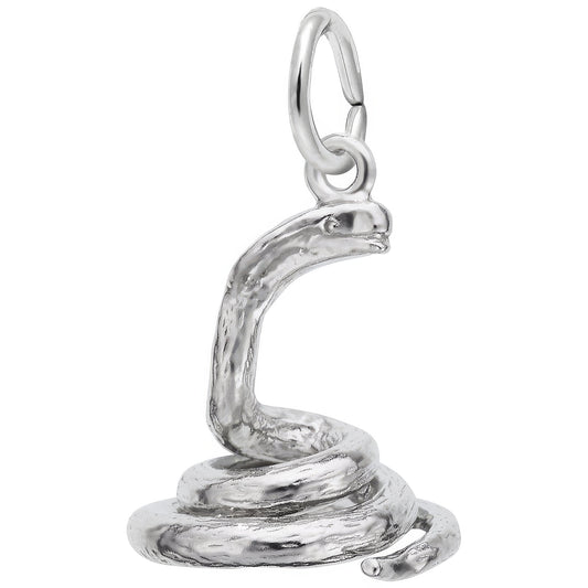 Cobra Charm - Metal - Sterling Silver