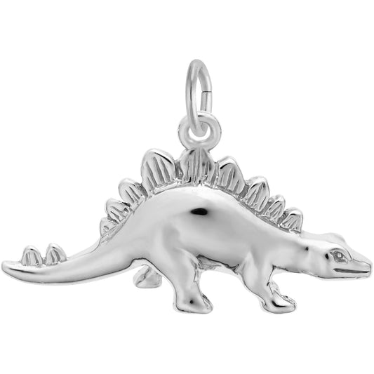 Stegosaurus Charm - Metal - Sterling Silver