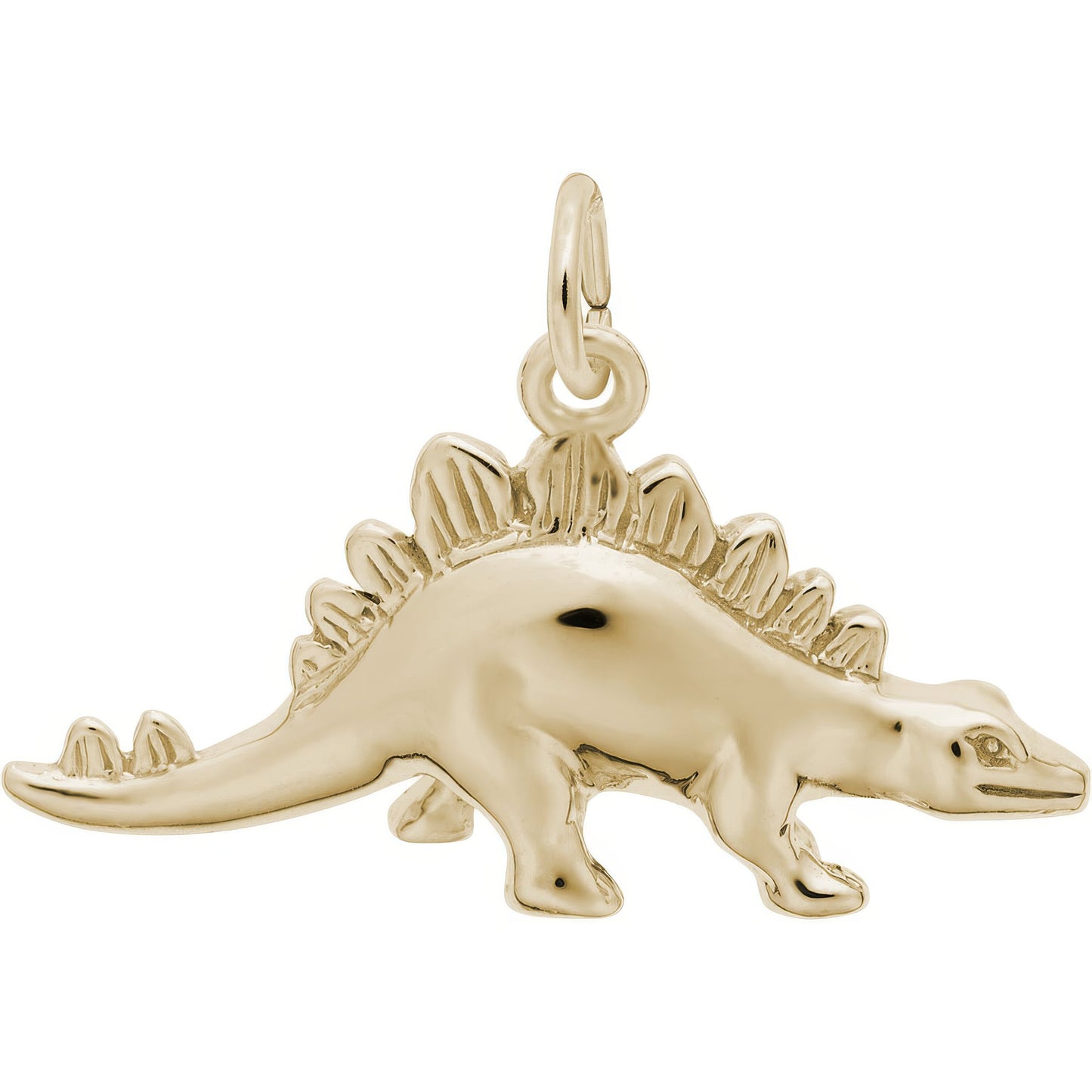 Stegosaurus Charm - Metal - Sterling Silver
