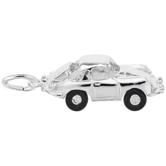German Sports Car Charm - Metal - Sterling Silver