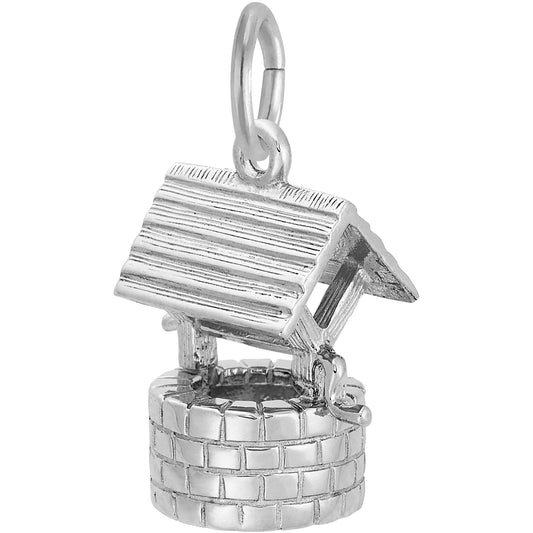 Wishing Well Charm - Metal - Sterling Silver