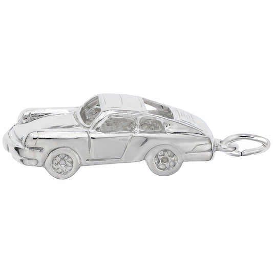 Classic German Sports Car Charm - Metal - Sterling Silver