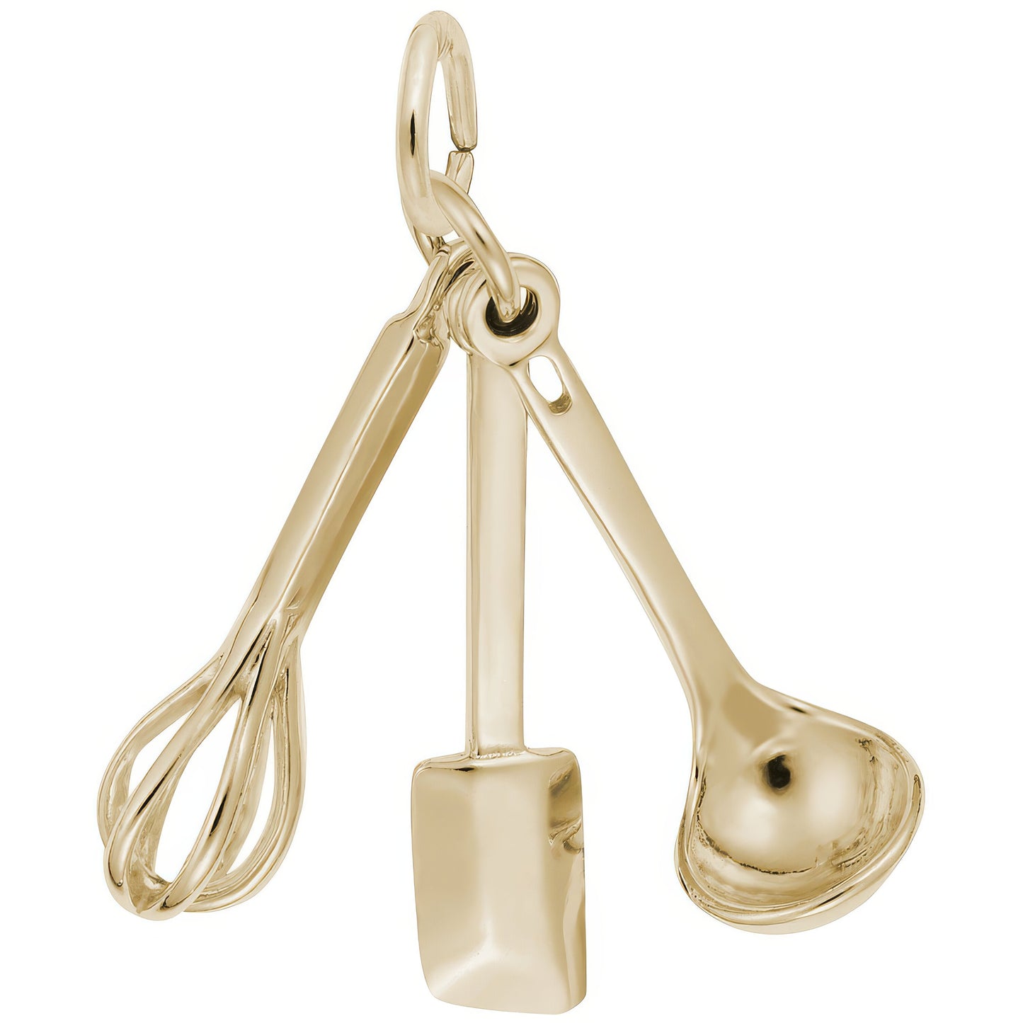 Sterling Silver Cooking Utensils Charm - 20mm x 14mm