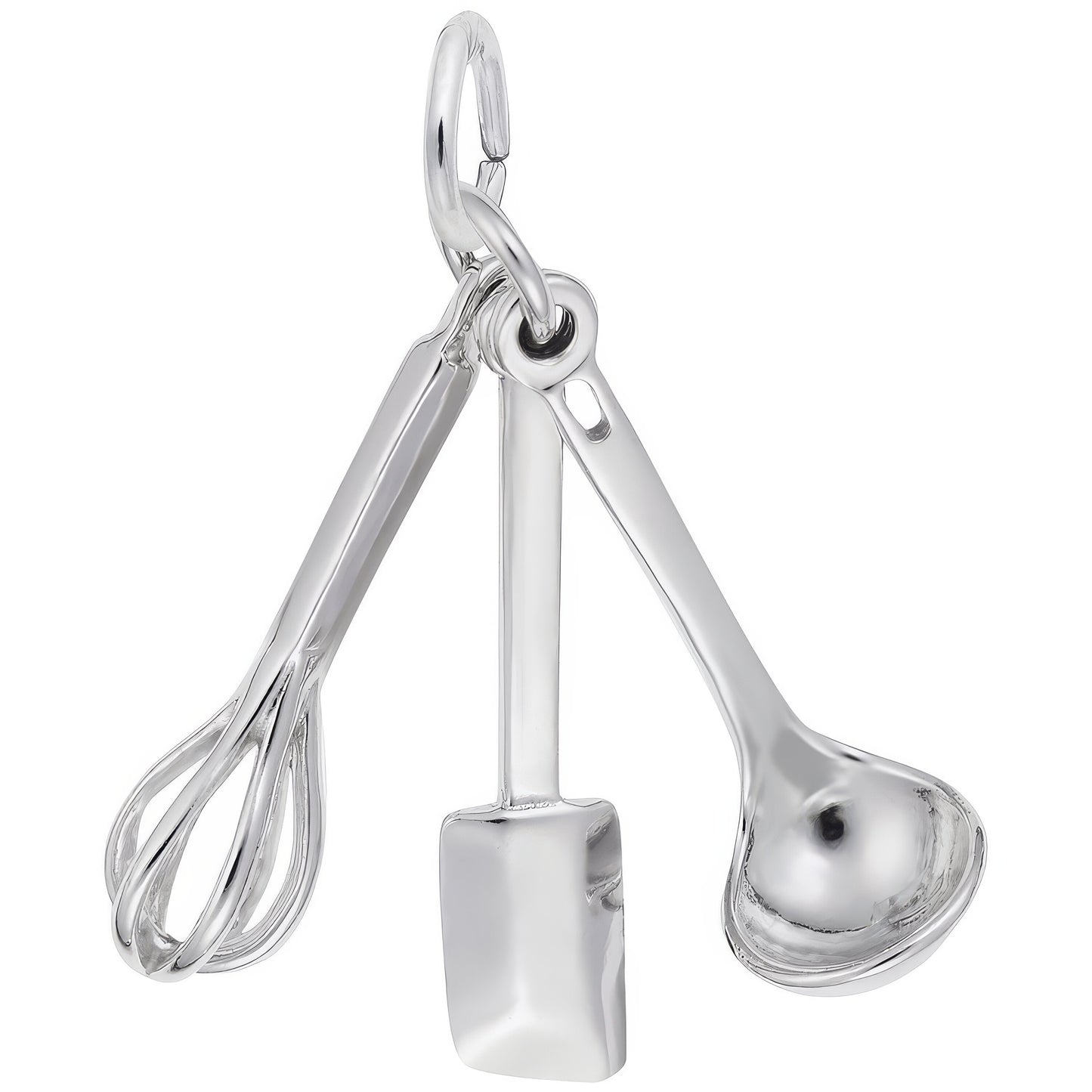 Sterling Silver Cooking Utensils Charm - 20mm x 14mm