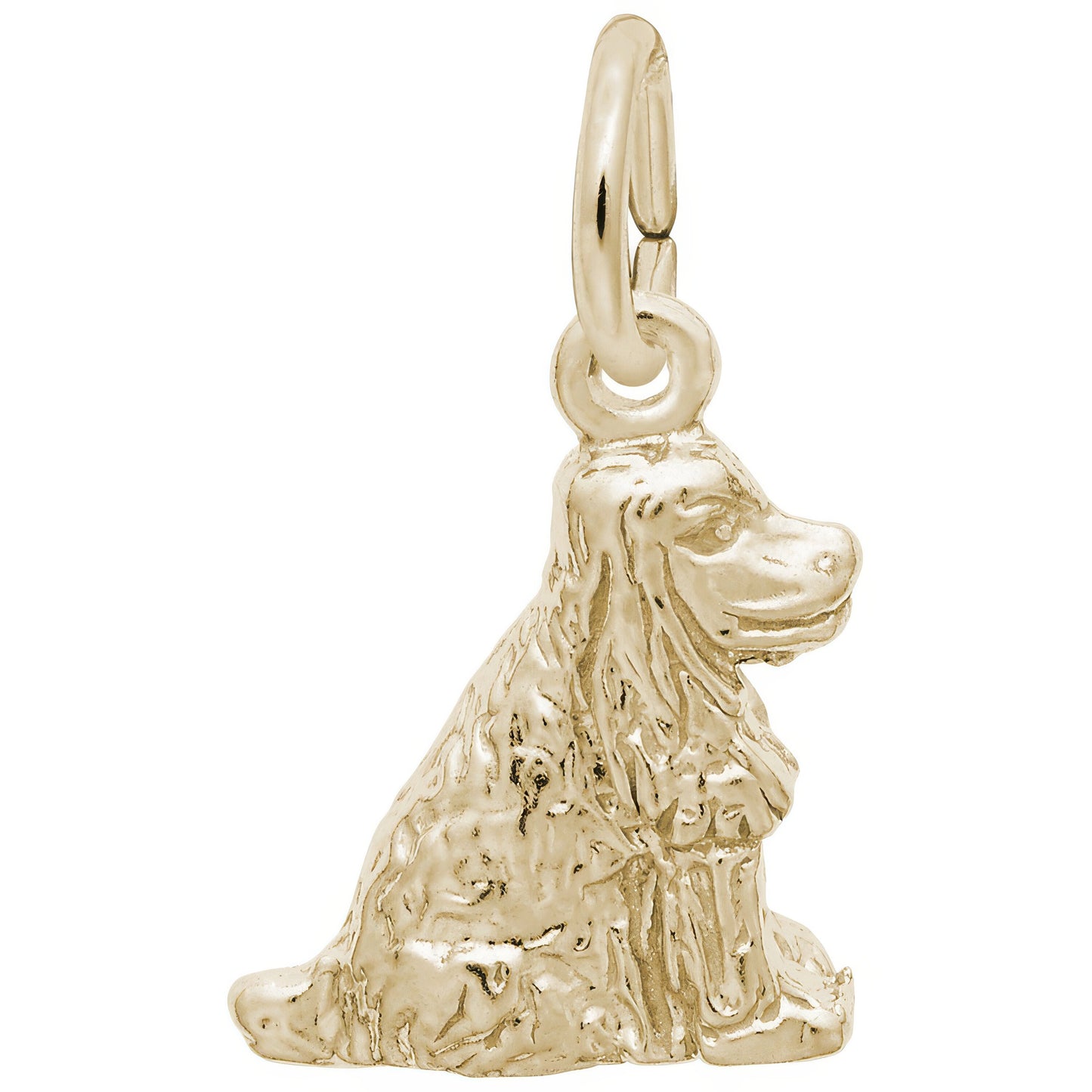 Sterling Silver Cocker Spaniel Charm - 12mm x 10mm