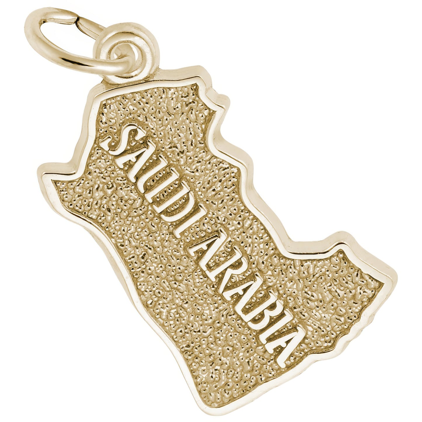 Saudi Arabia Map Charm - Metal - Sterling Silver