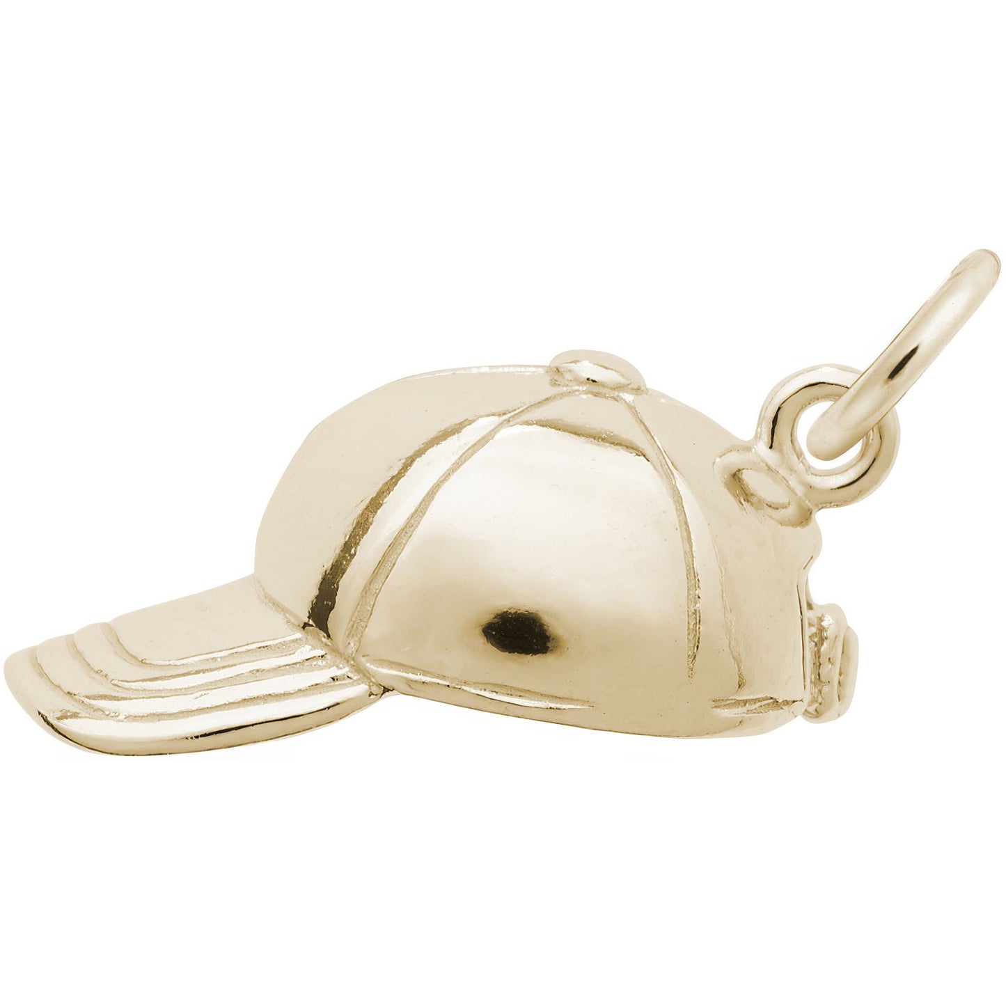 Baseball Hat Charm - Metal - Sterling Silver