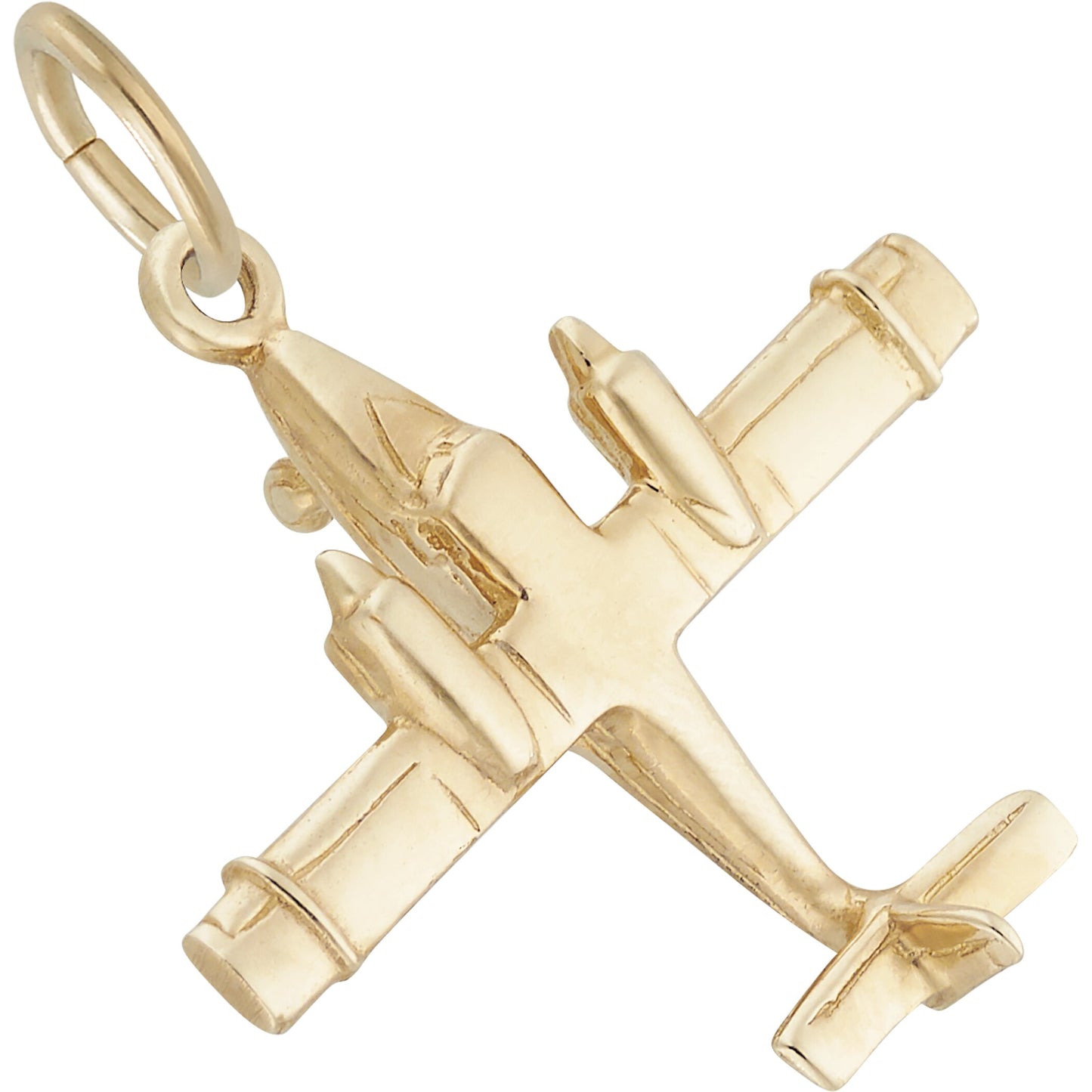 Airplane Charm, Sterling Silver