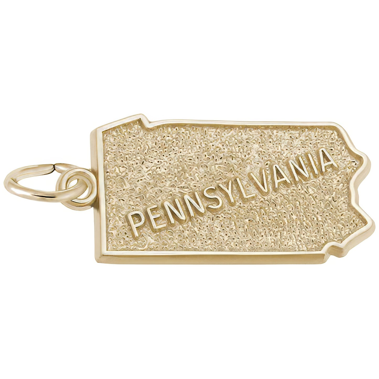 Pennsylvania Map Charm - Metal - Sterling Silver