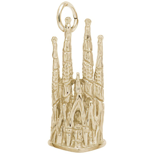 La Sagrada Familia Charm - Metal - Gold-Plated Sterling Silver