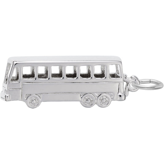 Bus Charm - Metal - Sterling Silver