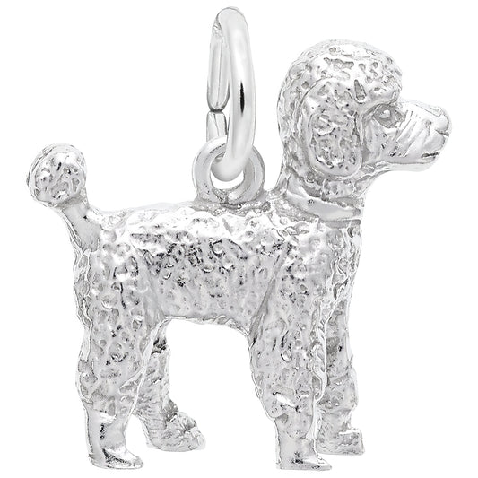 Sterling Silver Poodle Charm - 16mm x 15mm