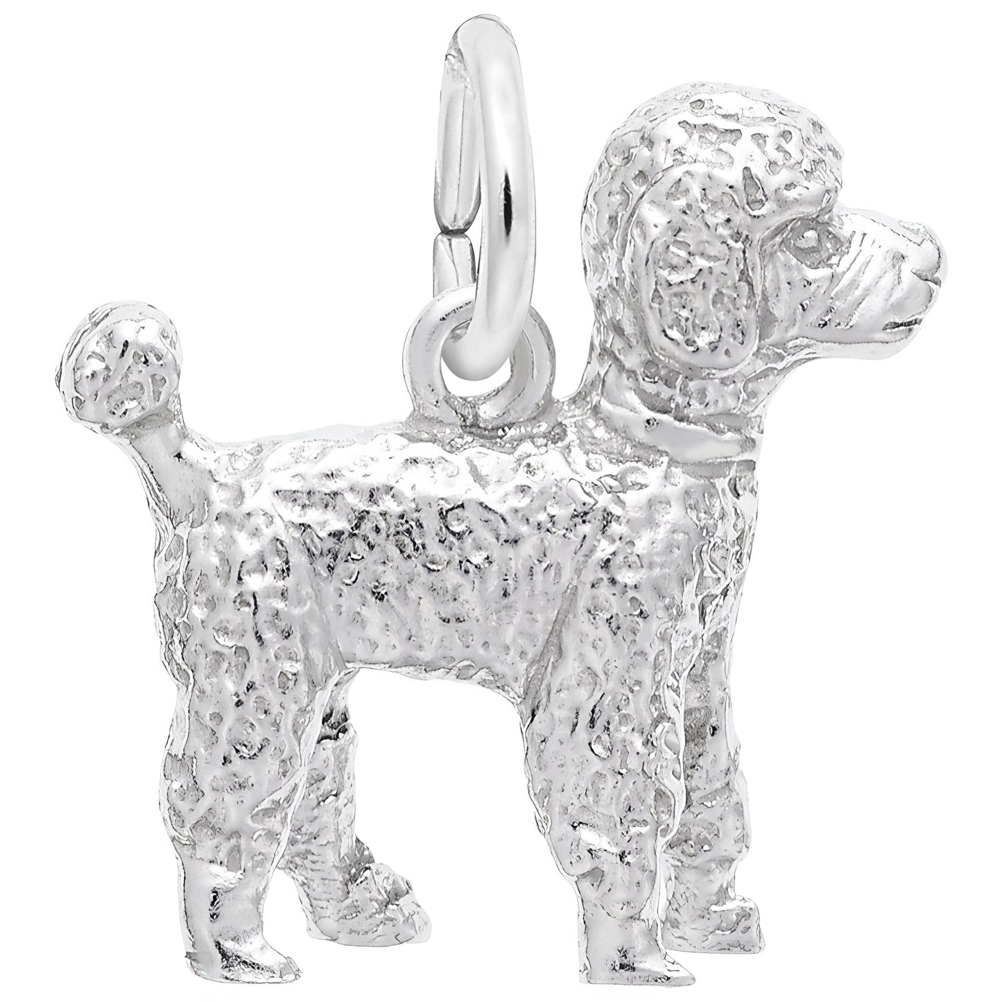 Sterling Silver Poodle Charm - 16mm x 15mm