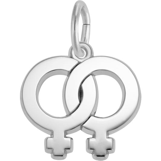 Female Twins Charm - Metal - Sterling Silver