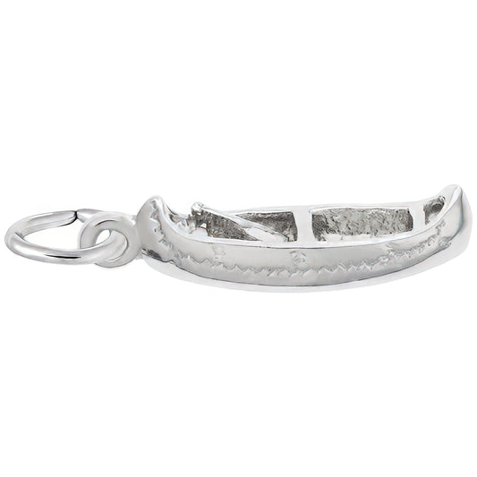 Classic Canoe Charm - Metal - Sterling Silver