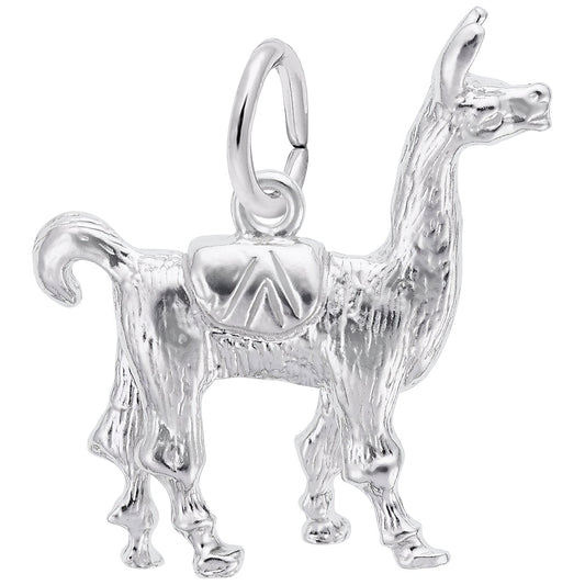 Llama Charm - Metal - Sterling Silver