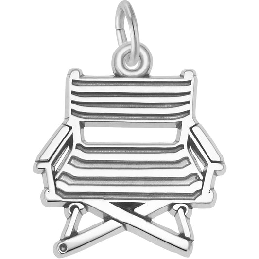 Directors Chair Charm - Metal - Sterling Silver
