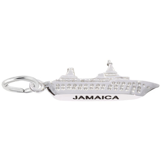 Charms Sterling Silver Jamaica Cruise Ship 3D Charm
