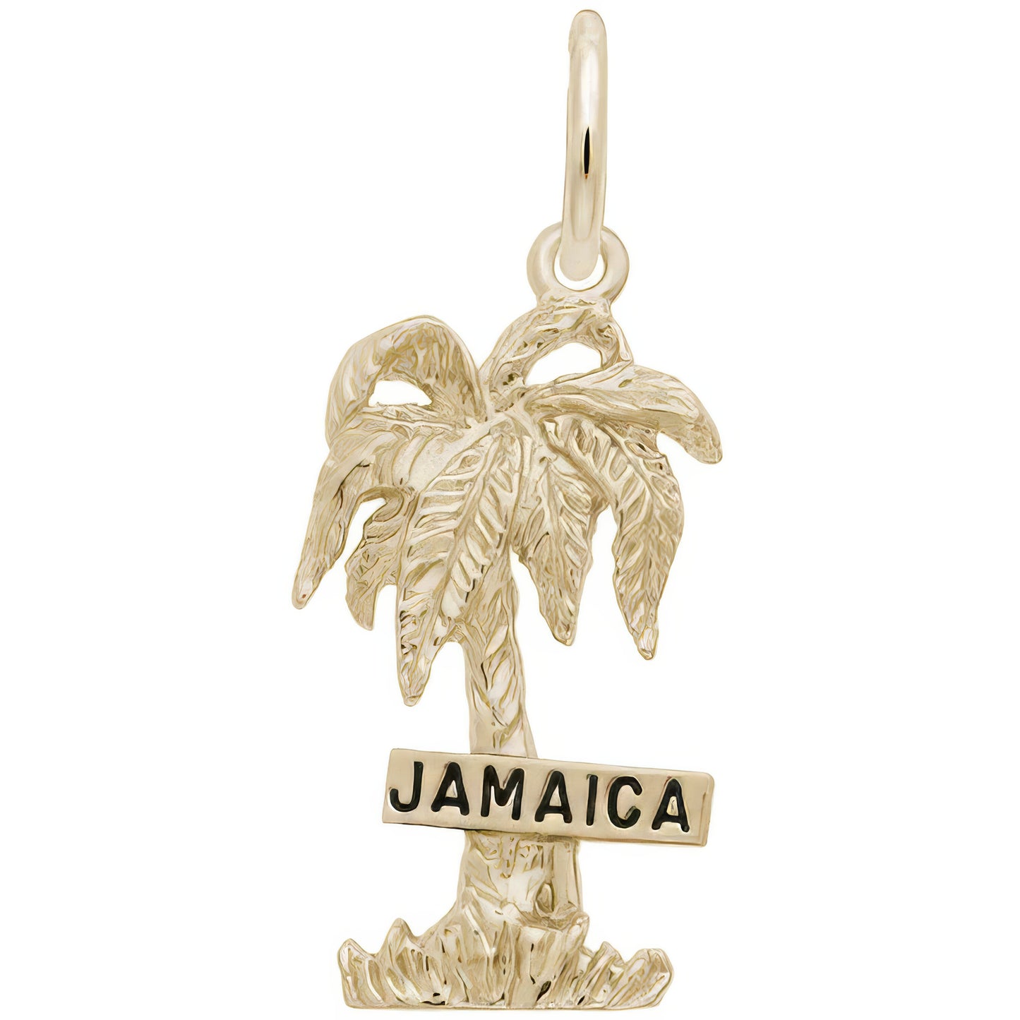 Jamaica Palm Tree Charm - Metal - Sterling Silver