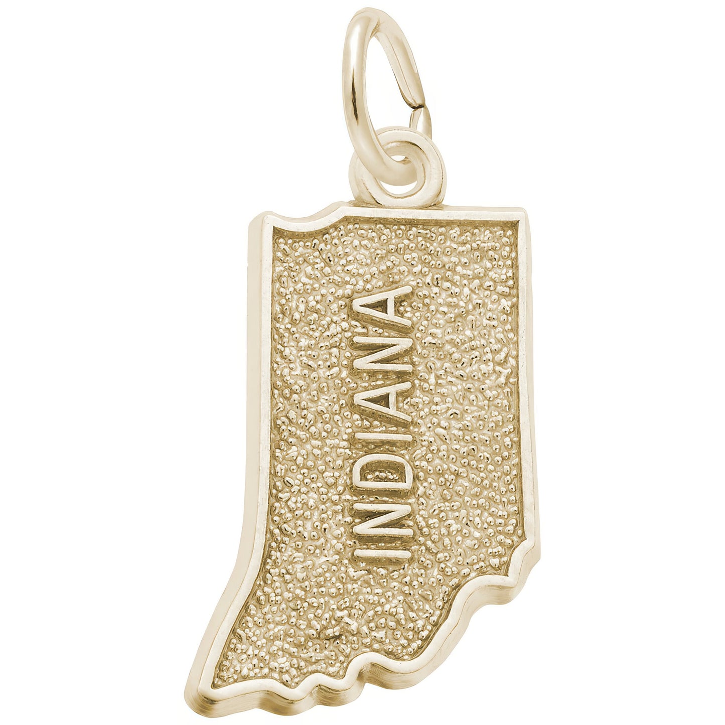 Indiana Map Charm - Metal - Sterling Silver