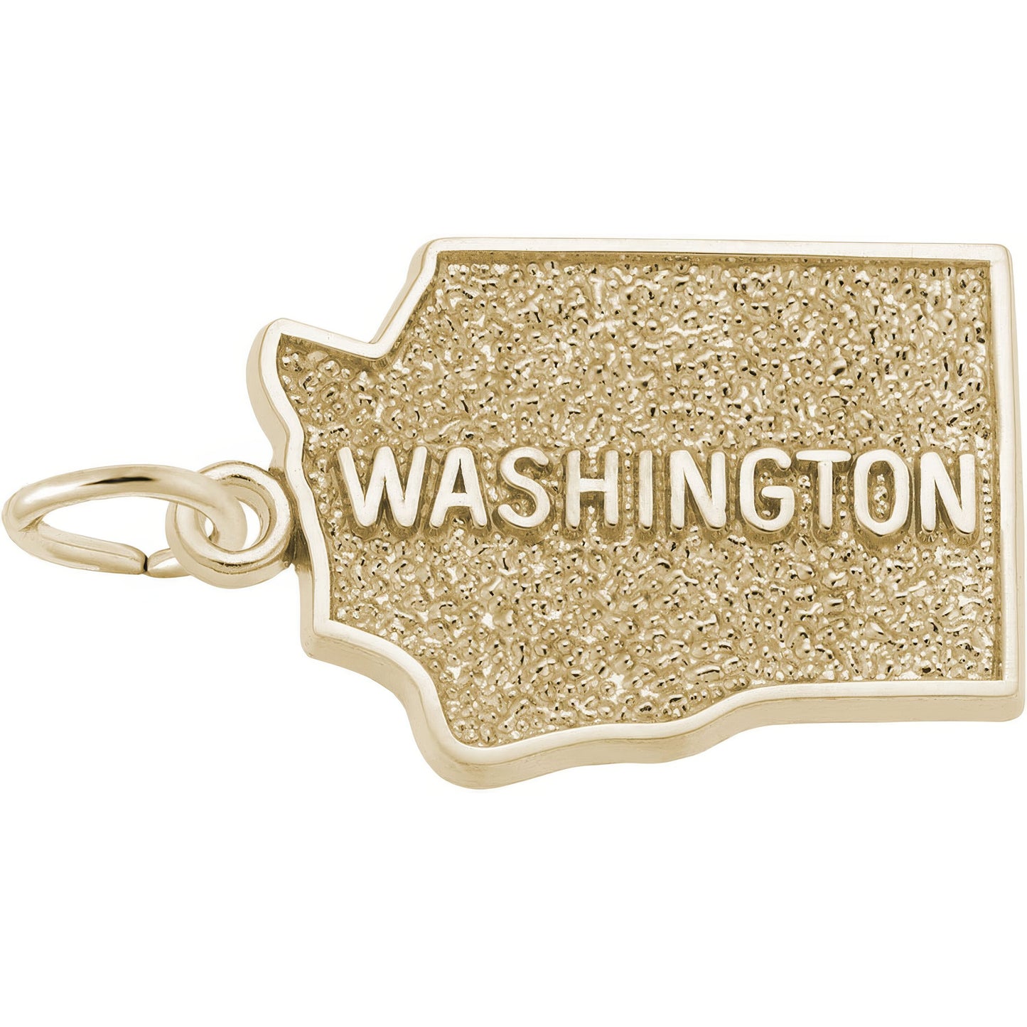Washington Map Charm - Metal - Sterling Silver