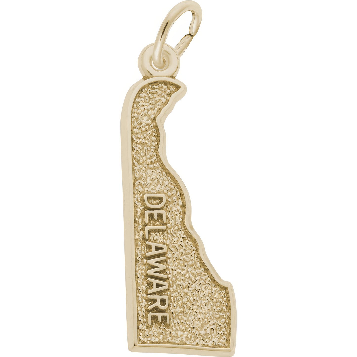 Delaware Map Charm - Metal - Sterling Silver