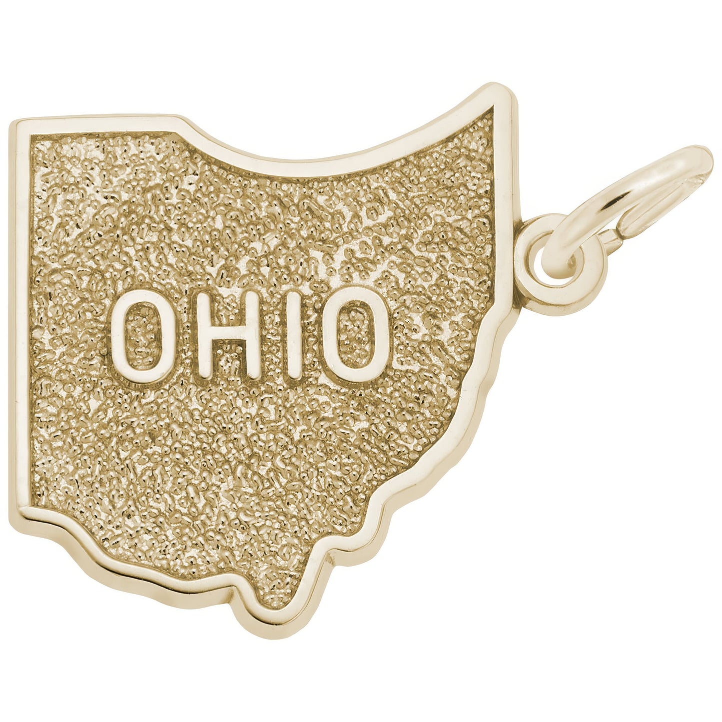 Ohio Map Charm - Metal - Sterling Silver