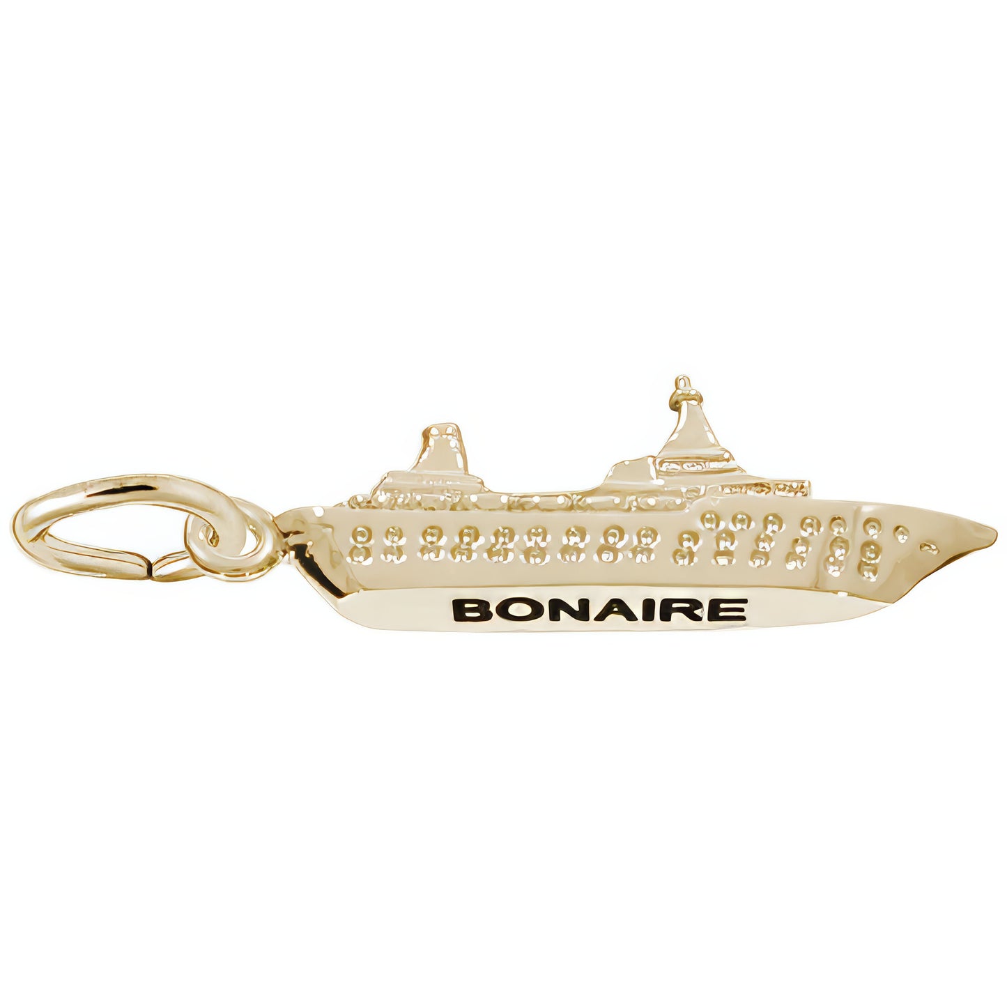 Bonaire Cruise Ship 3D Charm - Metal - Sterling Silver