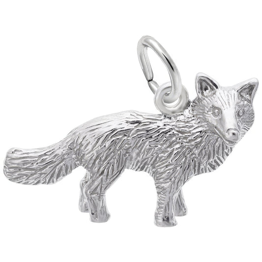 Sterling Silver Fox Charm - 10mm x 20mm