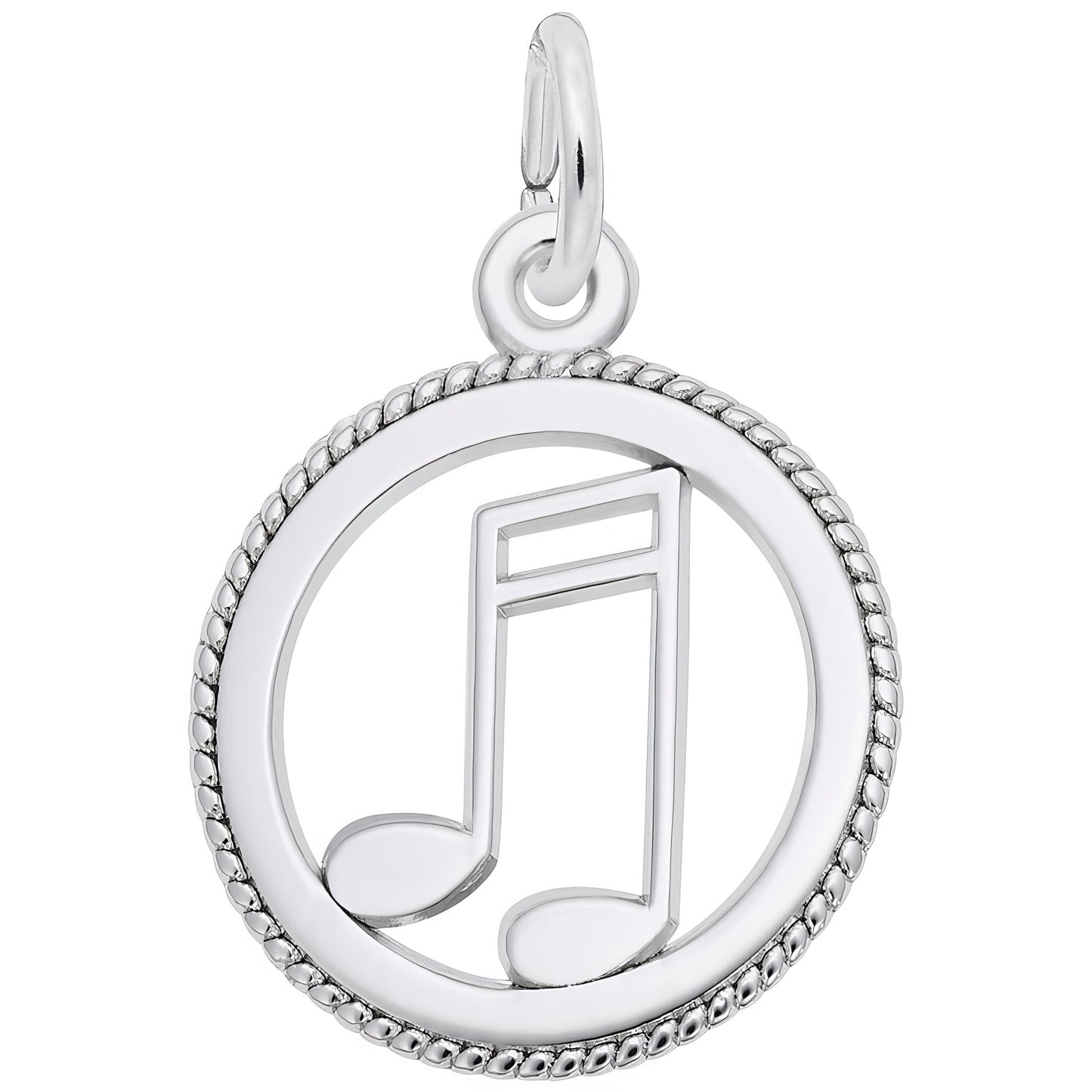 Sterling Silver Music Charm - 17mm x 17mm