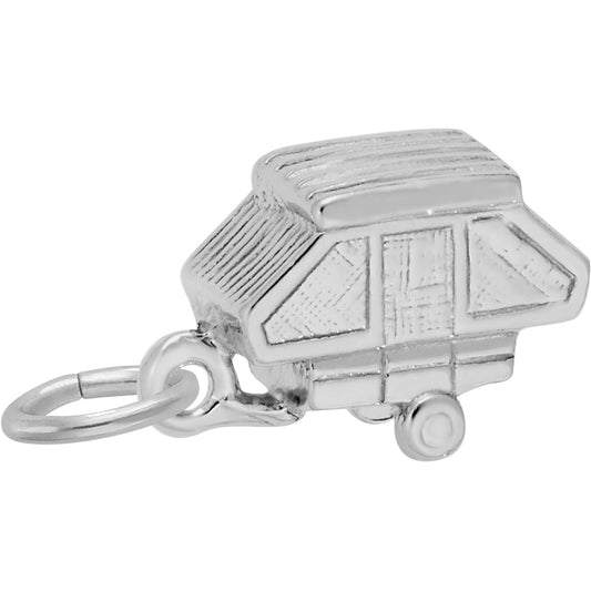 Pop-Up Camper Charm - Metal - Sterling Silver