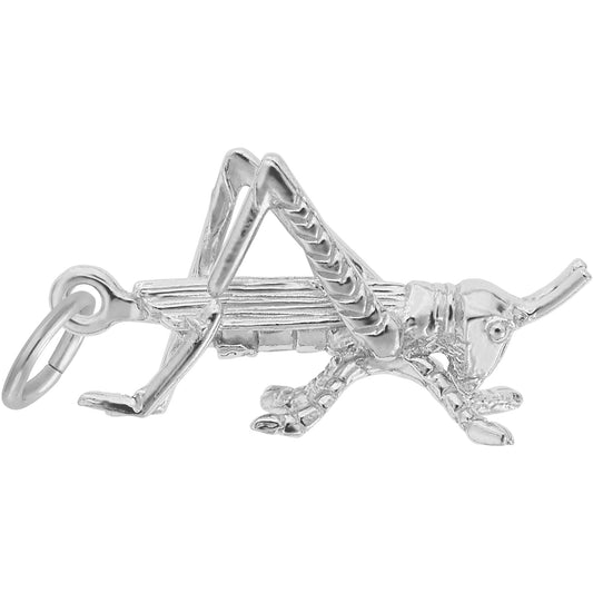 Grasshopper Charm - Metal - Sterling Silver